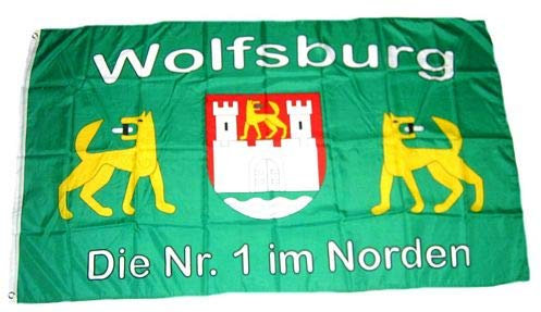 Fahne Flagge Wolfsburg Fan Nr. 1 im Norden 90 x 150 cm