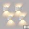 Klighten 4 Pack Wandleuchte Aussen/Innen Modern Up Down Design, 9W Wandlampe Mit Einer Ersetzbaren G9 Birne, Wasserdichte IP54 Außenwandleuchten Warmweiß 3000K, Weiß