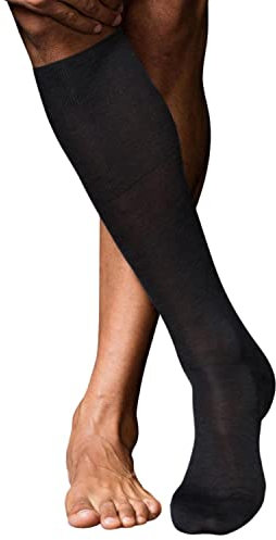 Intimitaly® 6 Paia Calze Uomo Lunghe 100% Cotone Filo di Scozia Calzini Uomo Lunghi Eleganti Made in Italy Tacco e Punta Rinforzati Calze Lunghe Blu Nere Moda Ufficio (Grigio, 42-44)