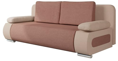 Mirjan24 Schlafsofa Emma, Sofa mit Bettkasten und Schlaffunktion, freistehendes Bettfofa, Couchgarnitur, Schlafcouch, Couch vom Hersteller (Uttario Ve. 2956 + Uttario Ve. 2955)