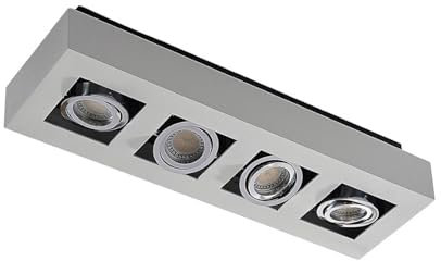 Arcchio Strahler Vince (Modern) in Weiß aus Aluminium (4 flammig, GU10) - Deckenlampe Deckenleuchte Lampe Spot Flurleuchte
