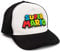 Super Mario Cap Jungen Kinder Weiß Schwarz One Size Snapback