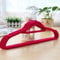 Crysdaralovebi Lot de 10 cintres antidérapants en velours noir de 42 cm (rose rouge)