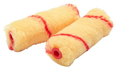 ProDec Lot de 2 mini-rouleaux tissés 100 mm | poils longs pour finition lisse avec émulsions pro et particuliers sur murs intérieurs et plafonds