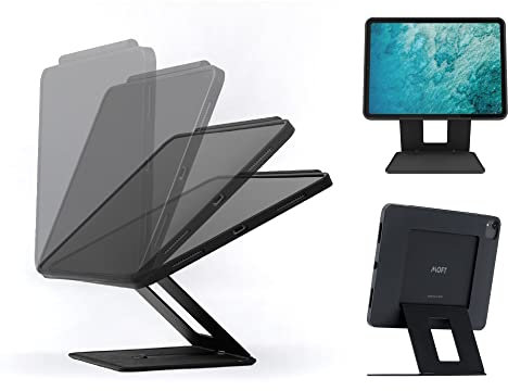 MOFT Float, 2-in-1, Tablet-Ständer und -Hülle für das 10,9-Zoll-iPad Air 2020, stoßfest und verstellbar, Schwarz