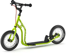 Yedoo Mau Kinder Tretroller - für Kinder ab 4 Jahre, ab 100 cm Körperhöhe, mit Luftreifen 12/12 - für Mädchen und Jungen, Höhenverstellbar mit Ständer und Reflexelementen