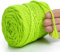 MeriWoolArt® Makramee Garn 4mm 75m Gelb, Baumwollgarn Kordel, Dicke Macrame Cord für Makramee Wandbehang, Blumenampel, Vorhang und Mehr DIY Deco (Neon Gelb, 4mm x 75m)