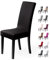 Housse de chaise Décor 4 pièces housse de chaise Stretch-Housse Couverture de chaise de matériau spandex élastique pour un ajustement universel, très facile à nettoyer et durable (Paquet de 4, Noir)