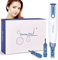 Dermapen Microneedling A9, Elektrische Derma Stift 0-2,5 mm mit LED Licht Auto Microneedle Pen für Narben, Akne, Falten, Dehnungsstreifen, Haarausfall, 2 x 12 Pin Mikronadeln Patronen Inkl.