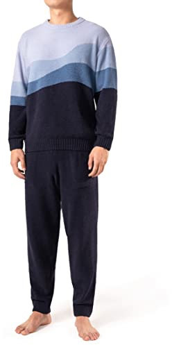 DAVID ARCHY Set pigiama da uomo in morbido pile da uomo, pigiama da uomo in caldo pile, comodo pigiama da salotto e pantaloni del pigiama da uomo
