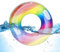 Viilich Schwimmring Erwachsene, bunt Gummiring zum Schwimmen, Aufblasbare Schwimmringe,Transparent Schwimmender Schwimmring mit handhaben, für Poolassistenzschwimmen Badering(90cm)