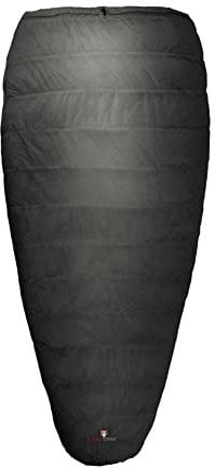 Grüezi-Bag Biopod DownWool Quilt 190x67cm Daunensteppdecke zum Fixieren auf Isomatte, hochwasserabweisend, für 150-195cm Körpergröße, kleines Packmaß