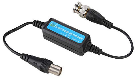 Yosoo Health Gear HD TVI CVI AHD CVBS Ground Isolator Video Balun Koaxialer BNC-Stecker auf Buchse Audio-Rauschfilter für Kamera