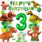 XXL Dino Geburtstag Deko 3 Jahre,Bluelves Dinosaurier Geburtstagsdeko Jungen 3 Jahre,Grüner Luftballons Dino,Dschungel Folienballon Zahlenballon 3 für Dinosaurier Party Kindergeburtstag
