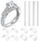 Flintronic Ringgrößenversteller für Lose Ringe, 12 Stück Transparent Ring Verkleinern, Ringgrößenversteller Abstandshalter Silikon, Ring Size Adjuster für alle Ringe,Ringschutz mit Schmuck Poliertuch