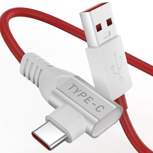 Câble USB Type-C 1,8M,Câble USB C 65W 6,5A 90 Degrés SUPERVOOC Câble de charge Rapide 65W pour OnePlus 11 10 8 7T Pro Nord 2 3 Lite,OPPO Find X5 X3/2 Neo/Pro/Reno 8/7/6/5 Pro,realme GT NEO 2 Pro 9 8 7