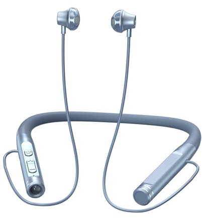 Bluetooth Kopfhörer in Ear Kabellos mit Nackenbügel Wasserdicht Sportkopfhörer Mikrofon Noise Cancelling Headphones Headset Taschenlampe Ohrhörer mit Kabel Wireless Earbuds für Laufen Joggen Sport