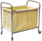 Allpax Wäschewagen 200 Liter aus Edelstahl - 88 x 54 x 89 cm (BxTxH) - Tragfähigkeit 50 kg - Wäschesack aus wasserbeständiger Oxford Stoff - 4 Lenkrollen Davon 2 mit Feststellbremse