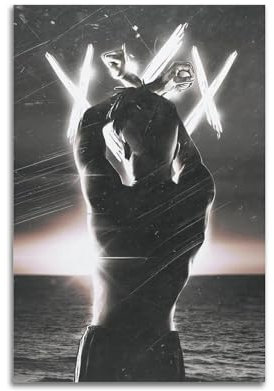 XZE Xxxtentacion Mondlicht-Poster, Wandkunst, Dekor, Leinwandposter und Drucke für Zimmer, ästhetisch, 30 x 45 cm, ungerahmter Stil