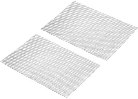 PATIKIL Chapas de Metal Perforadas de 300 mm x 200 mm, 2 Piezas 16 Ga 5 mm con Orificio 304 Placa de Metal Perforada Expandida Escalonada de Malla de Acero Inoxidable