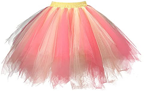 2024 Jupe Tutu Bloc De Couleur pour Femme Jupe en Gaze Jupe Tutu Style Élégante Adulte de Carnaval Sexy Vintage Princesse Jupe Celebration Pas Cher Danse Cocktail Swing Party Festival