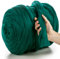 MeriWoolArt® 100% XXL Merino Wolle Garn 4-5 cm Dicke Wolle Garn, Filzwolle Trockenfilzen Nassfilzen, DIY Klobiges Wolle Garn Decke, Decke Baby Wolle, Arm Stricken Decke Garn Grün, 250g