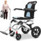 QJWMatic Ultraleichter Rollstuhl, Faltbar, Leicht Bis 150 Kg Belastbar Für Die Wohnung Und Unterwegs Transportrollstühle Aus Aluminium A
