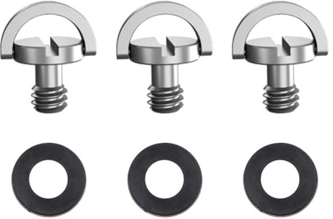 1/4 Zoll Kamera Schraube, Stativschraube Schraube aus Edelstahl, Kameraadapter, D-Ring 1/4 Zoll Schraube für Tragegurt, für Kameras, Köpfe, Stative, Einbeinstative, 3 Stück