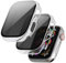 GEEDOOWIN 2 Pack for Apple Watch Series SE/6/5/4 Privacy Screen Protector Case 40mm, iWatch Protective PC Face Cover Built-in Anti-Peeping 9H Tempered Glass Protector for iWatch Accessories, Clear