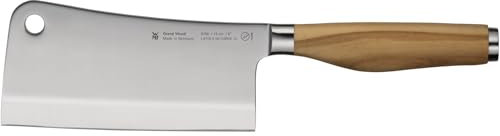 WMF Grand Wood Chinesisches Hackmesser 29 cm, Holzgriff, Made in Germany, Olivenholzgriff, Messer geschmiedet, Küchenmesser Spezialklingenstahl, Performance Cut, einzigartiger Griff, Klinge 15 cm