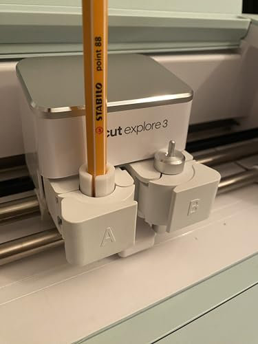 Stifthalter Adapter kompatibel mit Cricut Maker/Maker3 Explore 1-3 und Air 1-2 für Stabilo Stifte (Weiß)