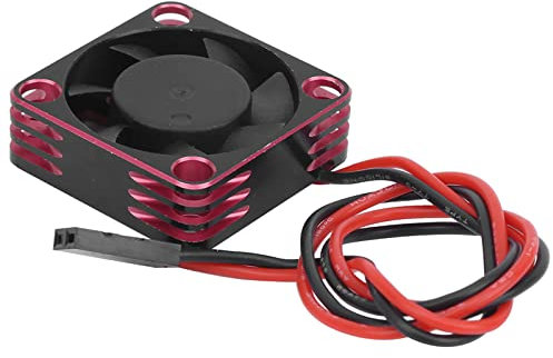 30mm Fan, RC Motor Fan 28000RPM Metal Cooling Fan 30x30mm Aluminum RC Cooling Fan for RC540 Brushless Motor Accessory Parts (Red)