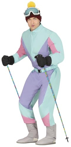 FIESTAS GUIRCA | Par flerfärgade skidstavar (115 cm) - sporttillbehör för 90-talsfester och temafester - vuxna unisex - flerfärgad
