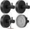 4PCS Black Suction Cup Hooks, Stainless Waterproof No-Drill Heavy Duty Vacuum Adhesive Hooks for Shower, Bathroom, Glass Shower Doors, Tile (Hang up to 5KG)
