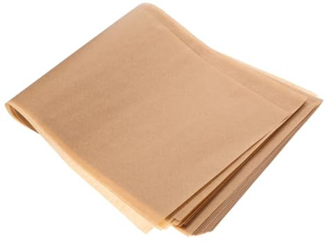 Amosfun Nonstick Freezer Paper Sheets and High-Temperature Resistant Parchment Baking Sheets 44x17.5cm Unbleached Kraft Paper for Kitchen Grill and Freeze Dryer 120pcs