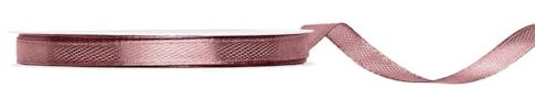 PartyDeco Nastro in raso rosa antico scuro, larghezza 25 m, 6 mm
