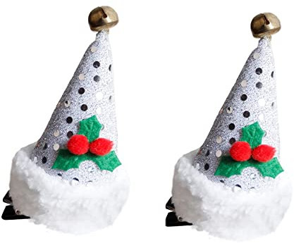 WASTEBIN Weihnachtsmütze Haarspange Mit Glocke Weihnachtsmütze Haarspange Für Frauen Weihnachtsmütze Kopfbedeckung Neujahrsparty Weihnachtsmütze Haarnadel