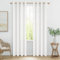 MRTREES Vorhänge mit Ösen Weiss Leinenoptik Halbtransparent für Schlafzimmer 2er Set, Gardinen Weiß Leinen 240 cm Lang 140 cm Breit, Luftiger Vorhang Wohnzimmer Fenster Curtains Living Room