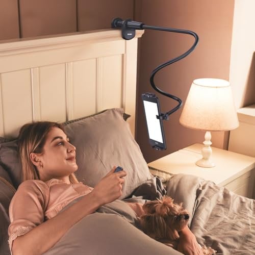 TRYONE Supporto Tablet e Ebook con RF Telecomando Pagina Turner per Kindle da Letto, Porta eReader Collo Oca da Tavolo Ebook Accessori Compatibile con Kindle Paperwhite/Oasis/Kobo/Pocketbook/Tolino
