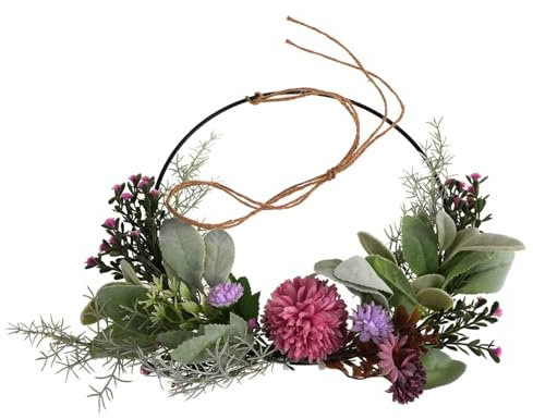 MAGICLULU Dekorkranz Für Die Haustür Immergrüner Künstlicher Blumenkranz Einfaches