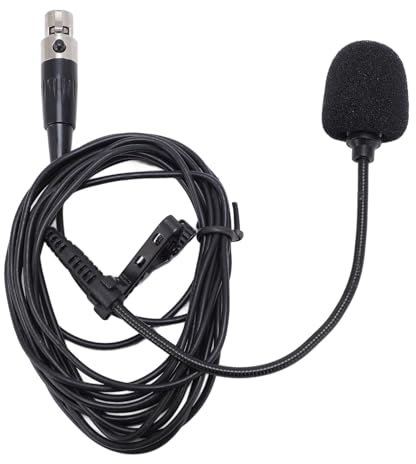 Lavalier Microphone, Lavalier Lapel Mic 3 Pin Mini XLR Omnidirectional Clip On Lapel Mic with Clips and Windscreen Clip On Lapel Mic System for Video Recording Podcasting