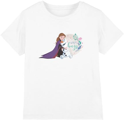 Disney Frozen Girl's Frozen Anna and Olaf Like Warm Hugs T Shirt