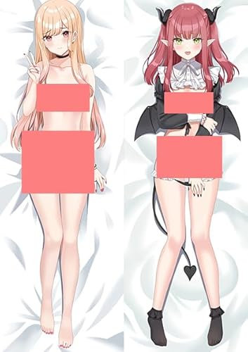 JNLIFT Anime Kissenbezug für My Dress-Up Darling,Anime Pillowcase Hochwertiges Full-Body Umarmungskissen Bezug,Body Kissenbezug Seitenschläferkissen Bezug,Peachskin-40x120CM