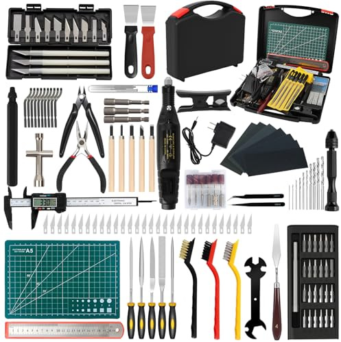 3D Printing Tool Kit, 3D Printer Accessories with Nozzle Cleaning Kit, Deburring Tool, Digital Caliper, Wrench Set, Cutting Mat, Cutting Tools