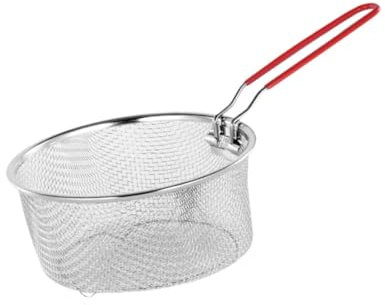 YWJLQH Panier à Friteuse En Acier Inoxydable, Idéal pour La Cuisson et Le Service, 18 Cm X 8.5 Cm