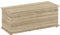 HOMCOM Coffre de Rangement, Banc de Rangement avec Couvercle Rabattable et charnières de sécurité, Banc Chaussures, Meuble d'entrée, Couloir, Chambre, Salon, 100 x 40 x 40 cm, Effet Bois Naturel