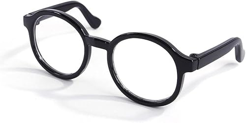 Black Pet Dog Cute Glasses Clear Lens Retro Glasses Photo Props Transparent Cat Sun Glasses for Small Dogs Cats Cosplay Costume