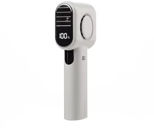 Koolenry Quiet Mini Bladeless Fan, 100-Speed Powerful Blower, 4000mAh, USB Portable Cooling Fan with LED Display
