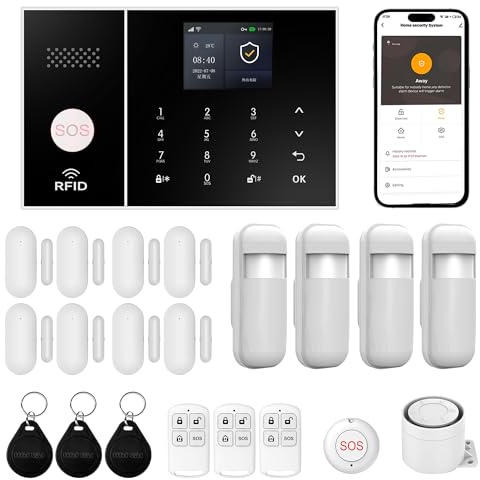 XUK Système d’Alarme sans Fil,Alarme Sécurité avec Capteurs Porte/Fenêtre