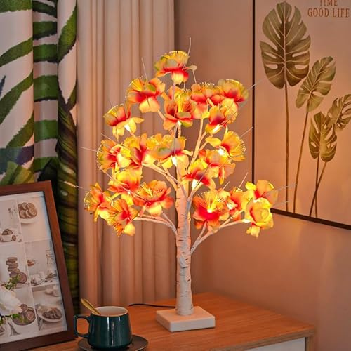 Cherry Blossom Tree LED Night Light USB Powered Tabletop Bonsai Tree Lights Lamp Autumn Home Christmas Party Gift Harvest Thanksgiving Indoor Outdoor Christmas Decorations